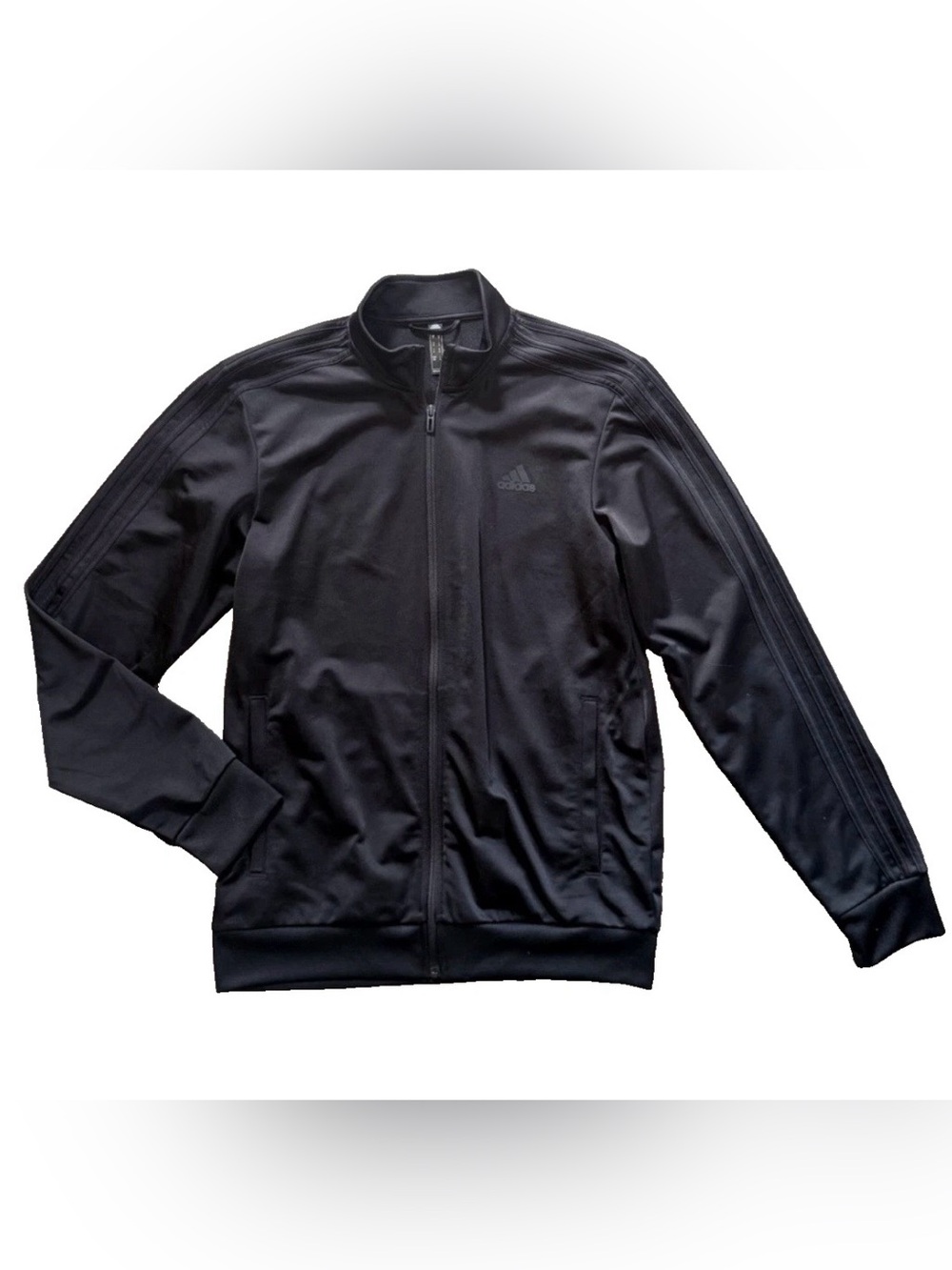 Adidas Men 3 Stripes Full Zip Track Jacket Black Size 2XL